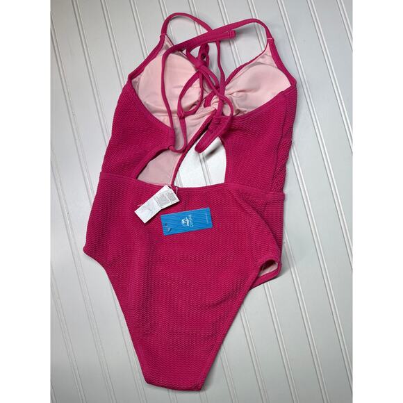 NWT Cupshe Cutout Ruched One Piece Swimsuit Swim Paddle Beach Surf BUNDLE Sz S - Picture 7 of 7
